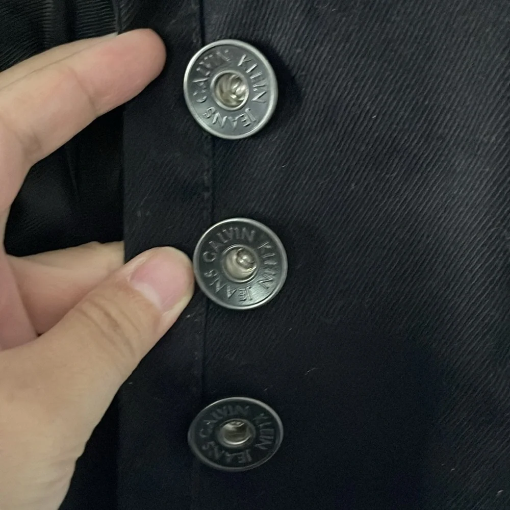 Calvin Klein stylish dark jean blazer